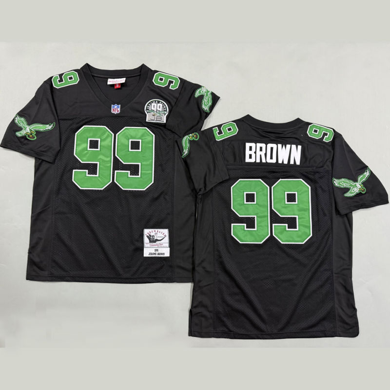 BROWN #99 Men's Philadelphia Eagles Retro NFL Jersey