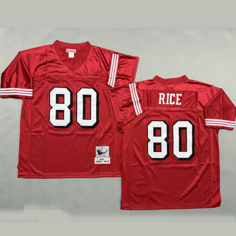 RICE #80 Men's San Francisco 49ers Retro NFL Jersey #49