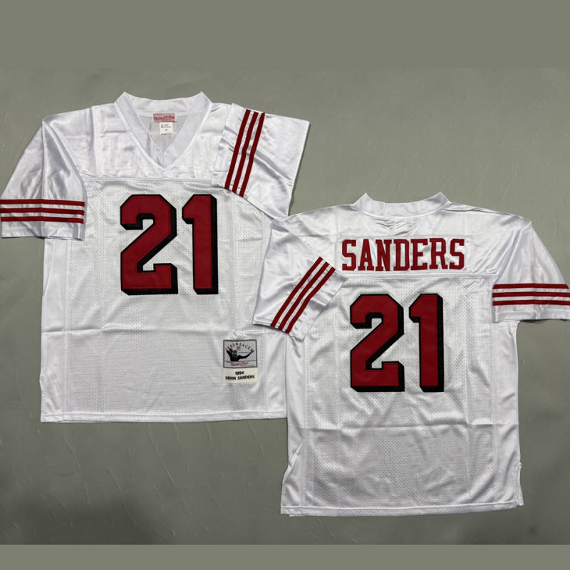 SANDERS #21 Men's San Francisco 49ers Retro NFL Jersey #49