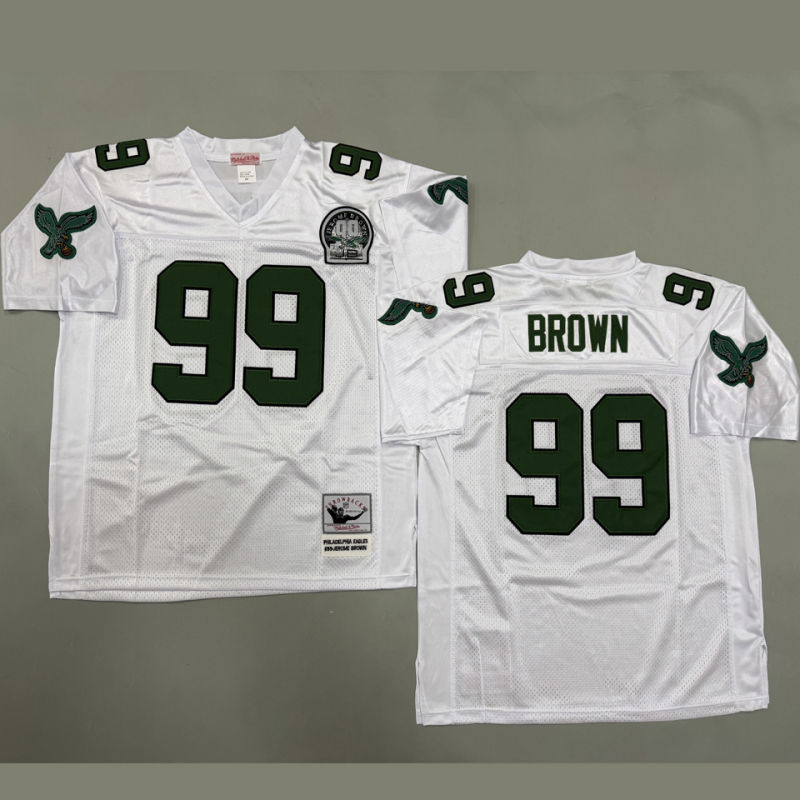 BROWN #99 Men's Philadelphia Eagles Retro NFL Jersey