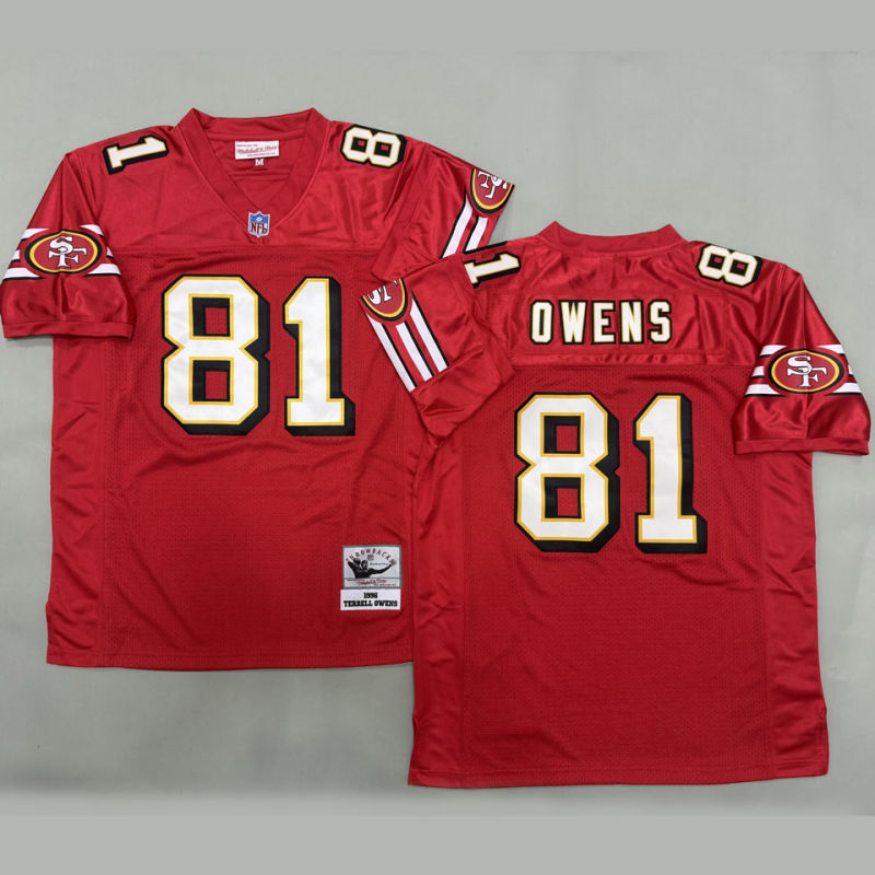 OWENS #81 Men's San Francisco 49ers Retro NFL Jersey #49