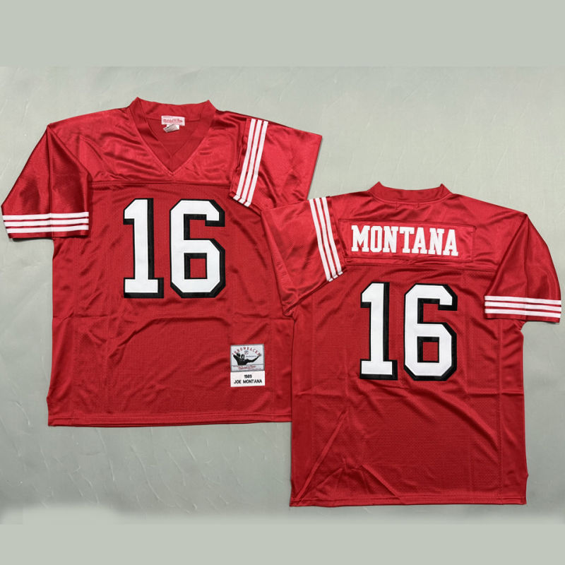 MONTANA #16 Men's San Francisco 49ers Retro NFL Jersey #49