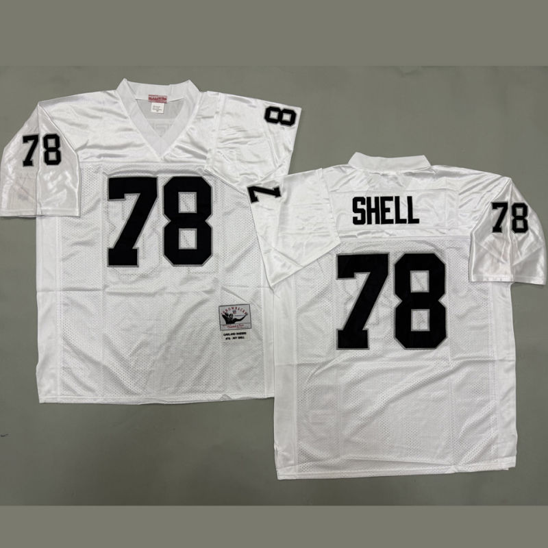 SHELL #78 Men's Las Vegas Raiders Retro NFL Jersey