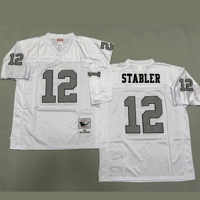 STABLER #12 Men's Las Vegas Raiders Retro NFL Jersey