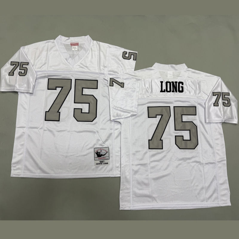 LONG #75 Men's Las Vegas Raiders Retro NFL Jersey