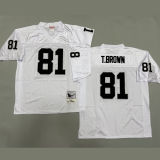 T.BROWN #81 Men's Las Vegas Raiders Retro NFL Jersey 突袭者