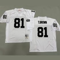T.BROWN #81 Men's Las Vegas Raiders Retro NFL Jersey 突袭者
