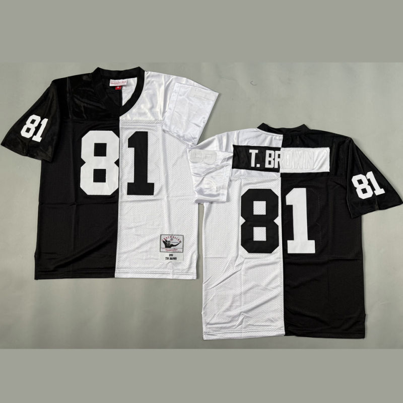 T BROWN #81 Men's Las Vegas Raiders Retro NFL Jersey