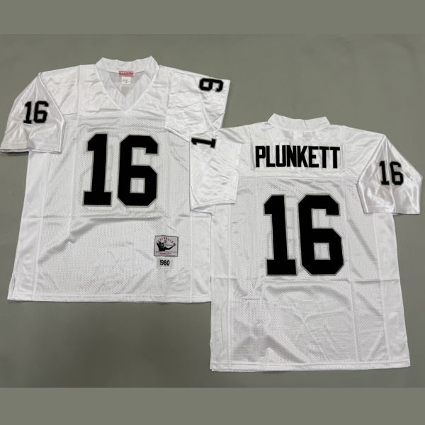 PLUNKETT #16 Men's Las Vegas Raiders Retro NFL Jersey 突袭者