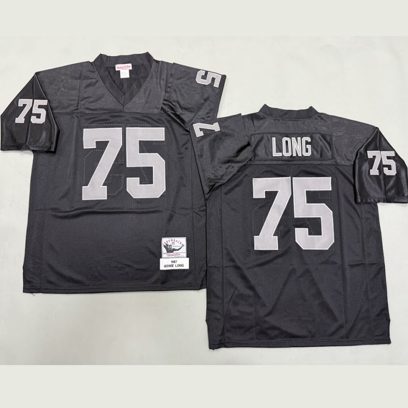 LONG #75 Men's Las Vegas Raiders Retro NFL Jersey