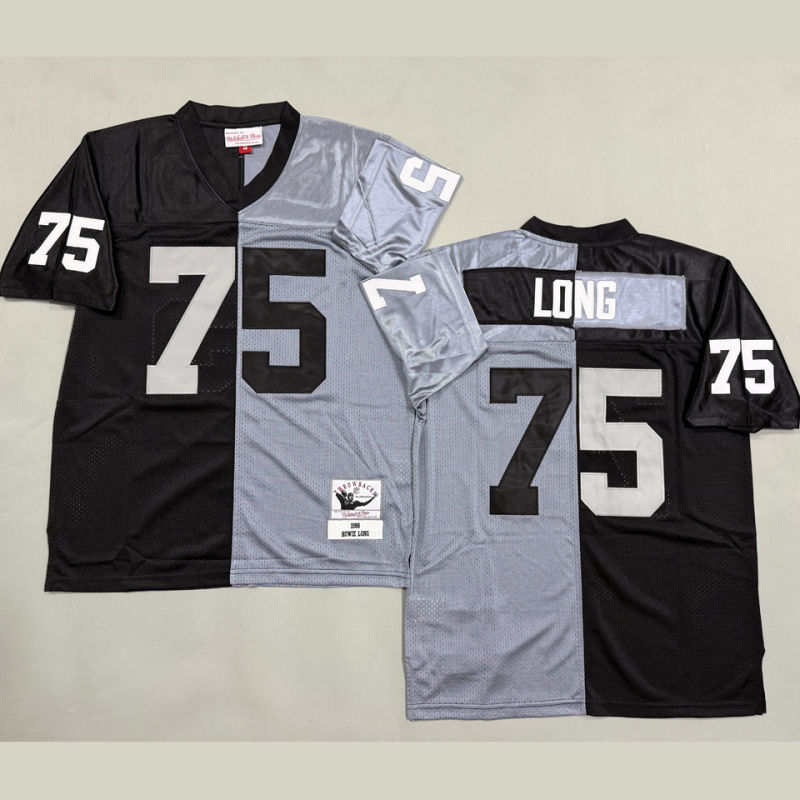 LONG #75 Men's Las Vegas Raiders Retro NFL Jersey