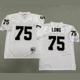 LONG #75 Men's Las Vegas Raiders Retro NFL Jersey 突袭者