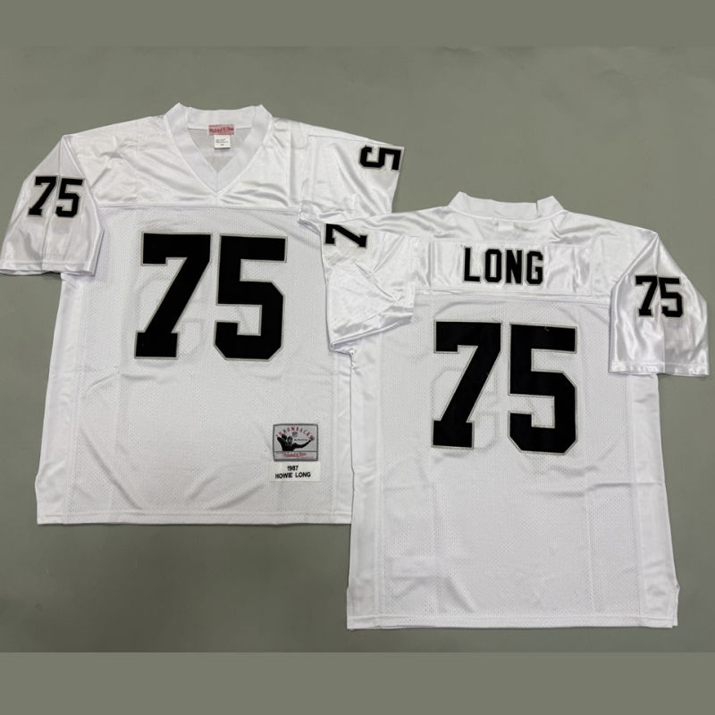 LONG #75 Men's Las Vegas Raiders Retro NFL Jersey