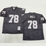 SHELL #78 Men's Las Vegas Raiders Retro NFL Jersey 突袭者