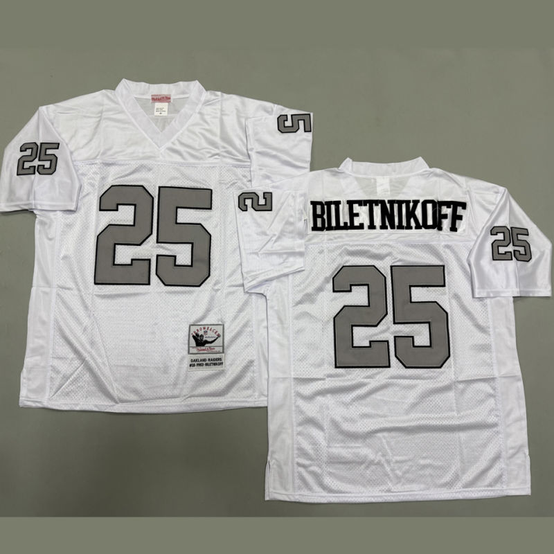 BILETNIKOFF #25 Men's Las Vegas Raiders Retro NFL Jersey