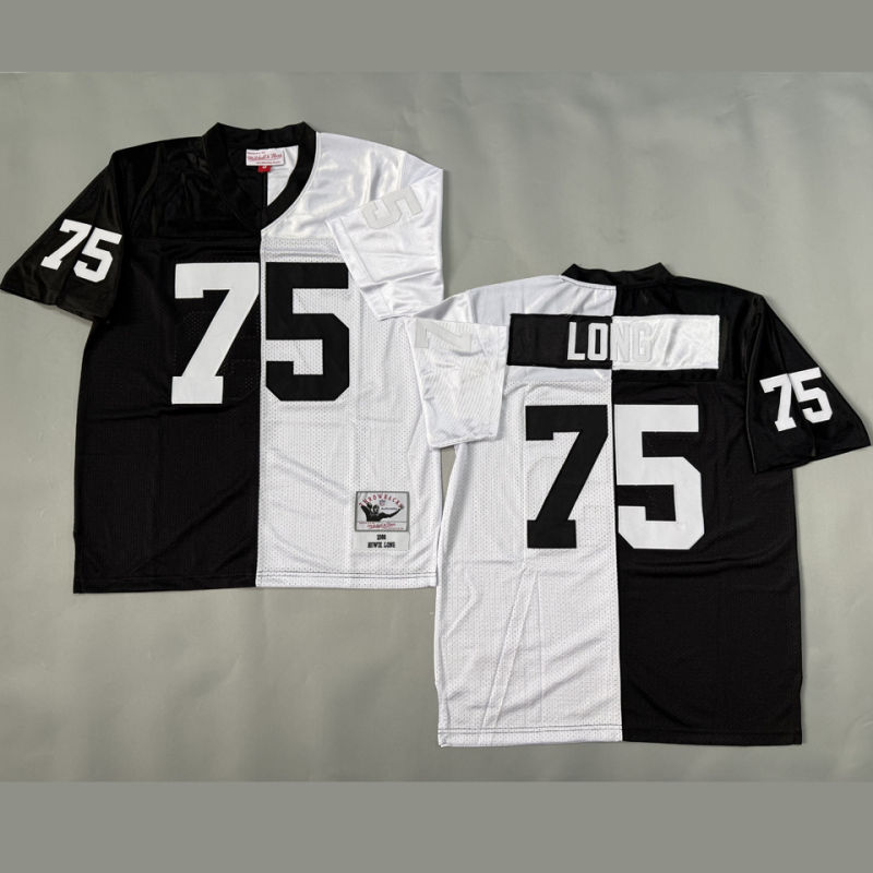 LONG #75 Men's Las Vegas Raiders Retro NFL Jersey