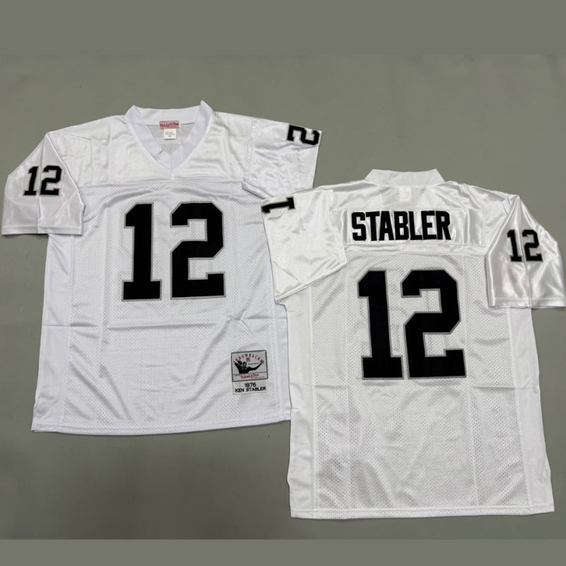 STABLER #12 Men's Las Vegas Raiders Retro NFL Jersey