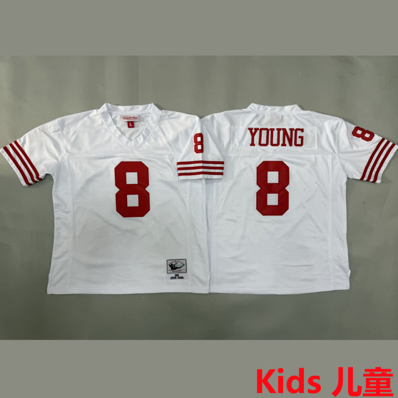 YOUNG #8 San Francisco 49ers Retro Kids NFL Jersey #49