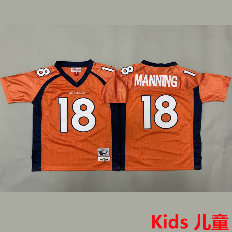 MANNING #18 Denver Broncos Retro Kids NFL Jersey