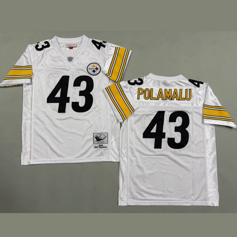 POLAMALU #43 Men's Pittsburgh Steelers Retro NFL Jersey