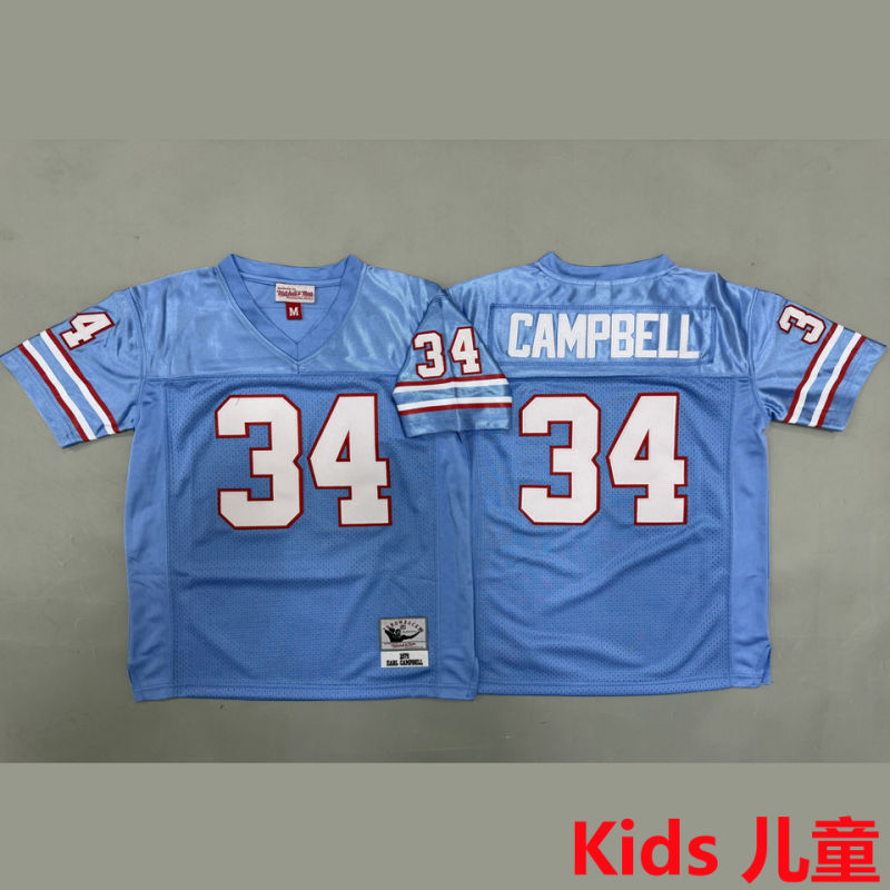 CAMPBELL #34 Tennessee Titans Retro Kids NFL Jersey