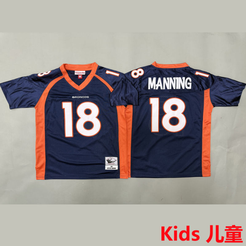 MANNING #18 Denver Broncos Retro Kids NFL Jersey