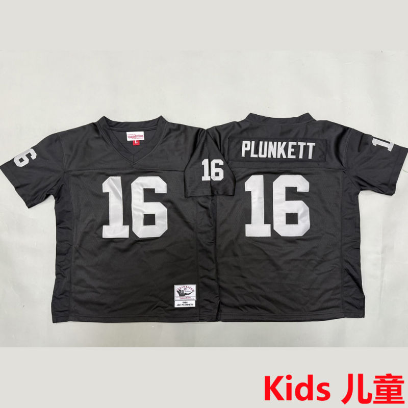 PLUNKETT #16 Las Vegas Raiders Retro Kids NFL Jersey