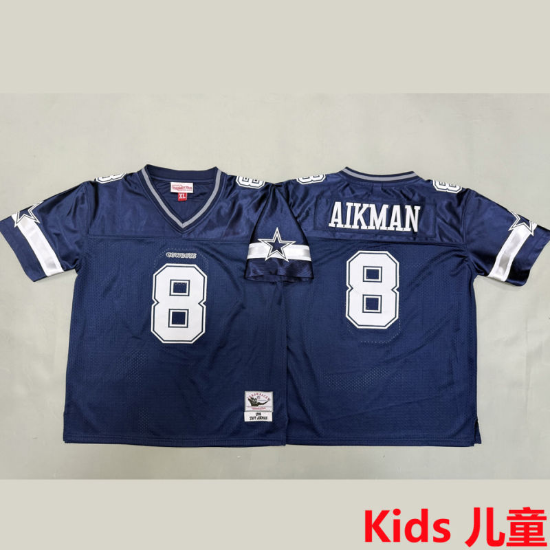 AIKMAN #8 Dallas Cowboys Retro Kids NFL Jersey