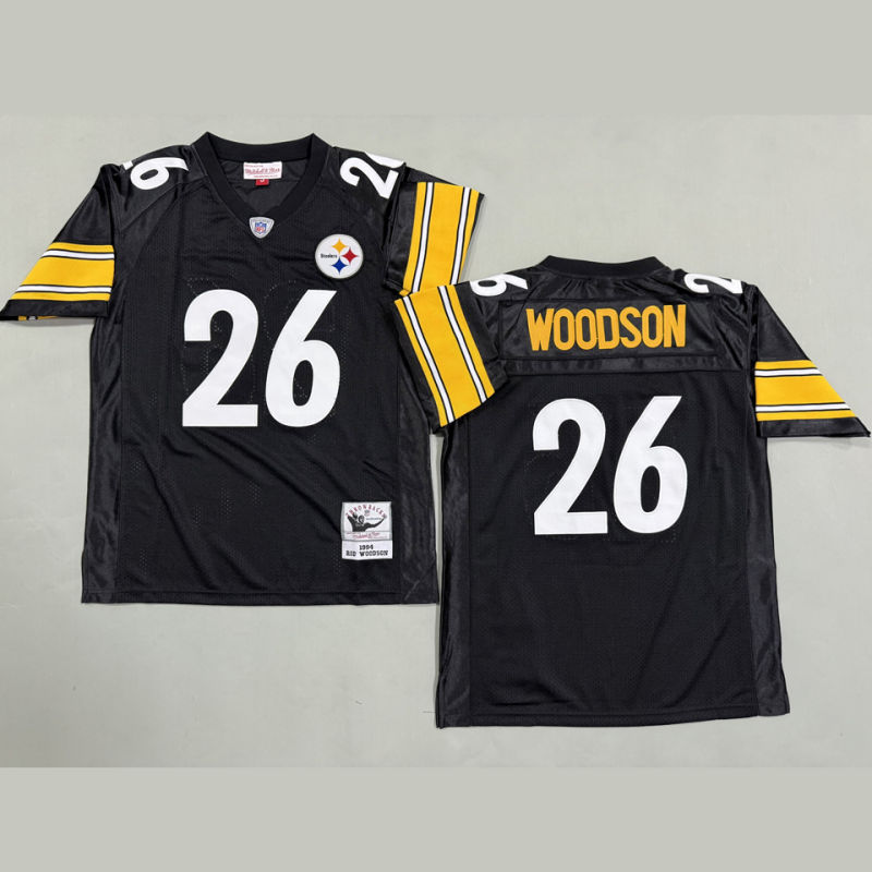 WOODSON #26 Men's Pittsburgh Steelers Retro NFL Jersey