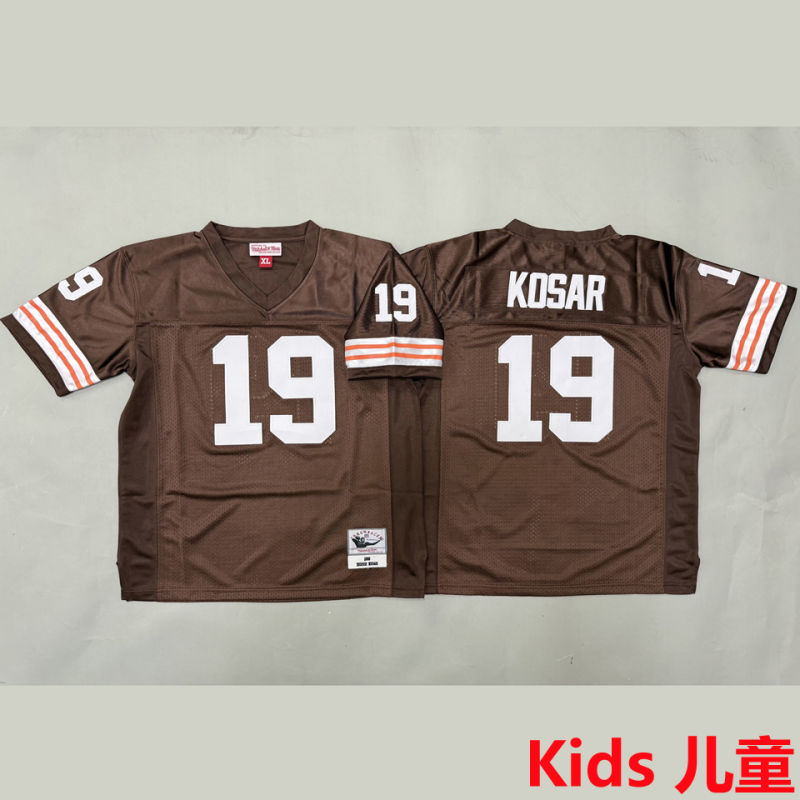 KOSAR #19 Cleveland Browns Retro Kids NFL Jersey