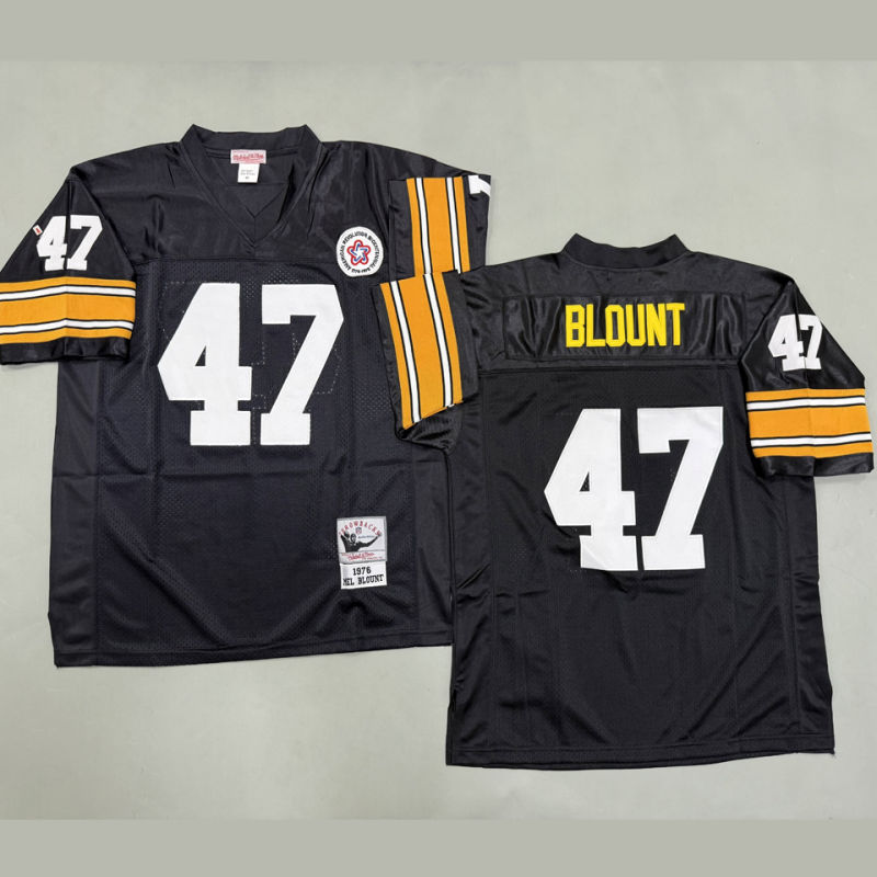 BLOUNT #47 Men's Pittsburgh Steelers Retro NFL Jersey