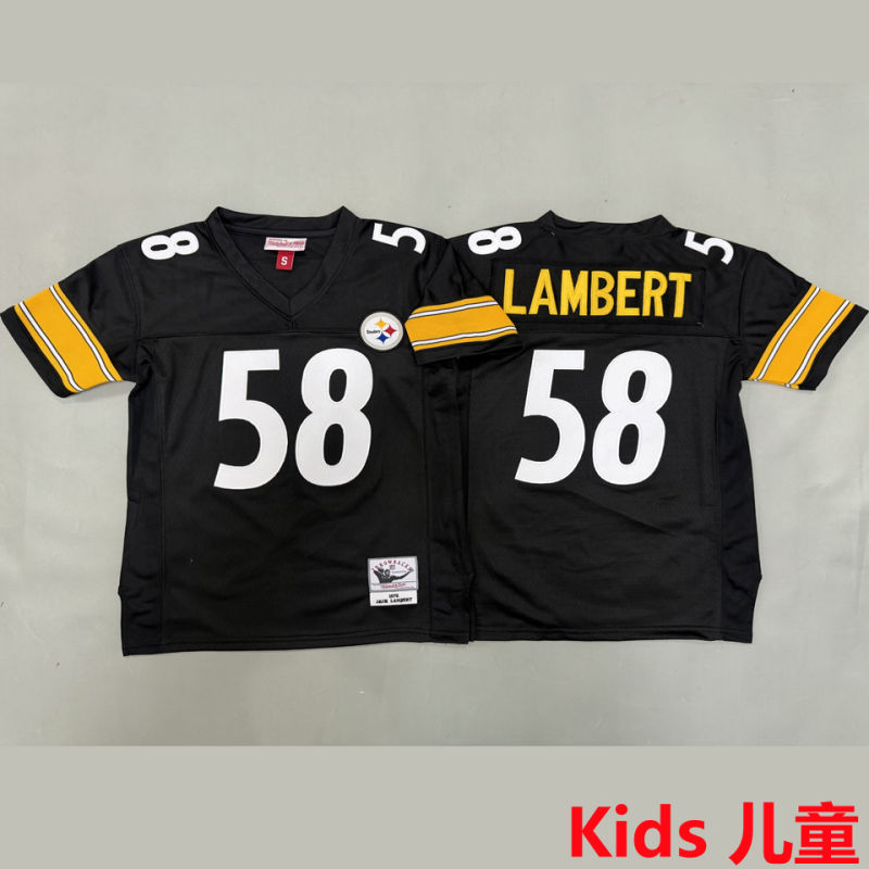 LAMBERT #58 Pittsburgh Steelers Retro Kids NFL Jersey