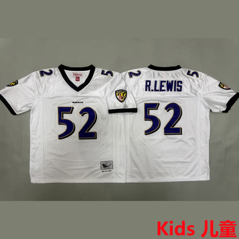 R LEWIS #52 Baltimore Ravens Retro Kids NFL Jersey