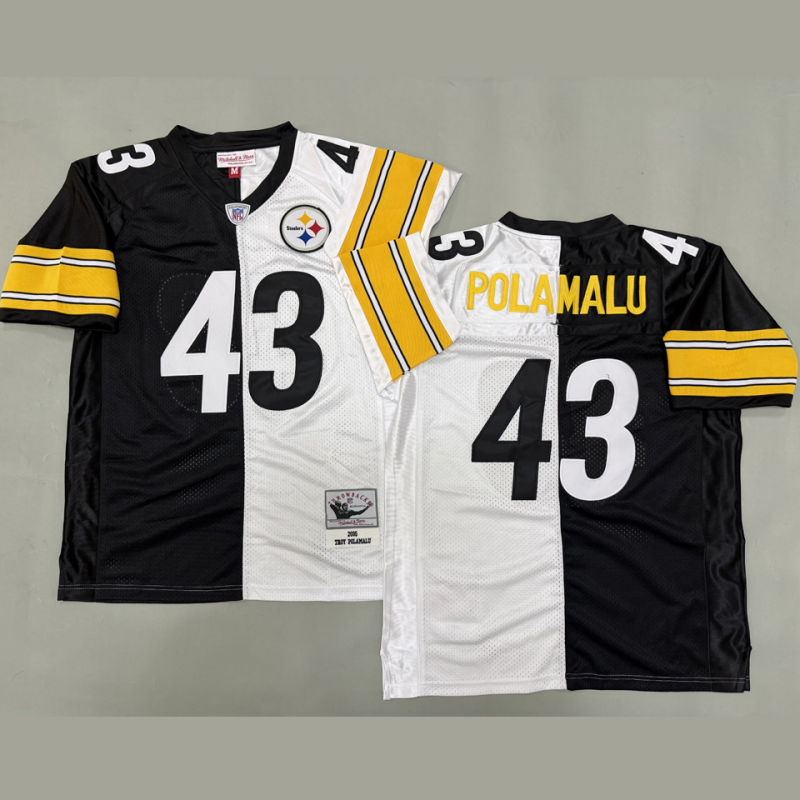 POLAMALU #43 Men's Pittsburgh Steelers Retro NFL Jersey