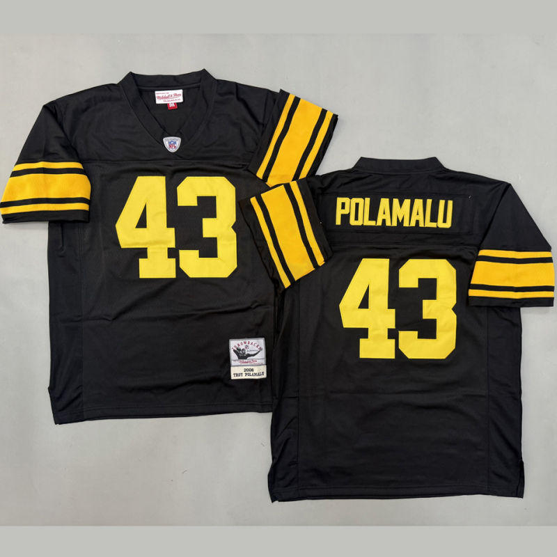 POLAMALU #43 Men's Pittsburgh Steelers Retro NFL Jersey