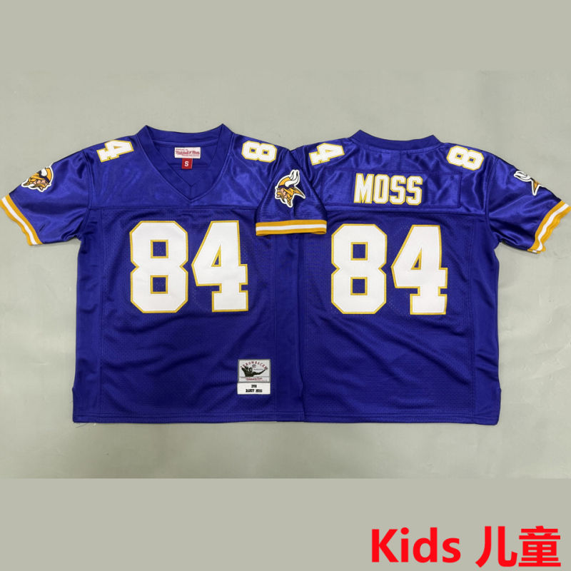 MOSS #84 Minnesota Vikings Retro Kids NFL Jersey