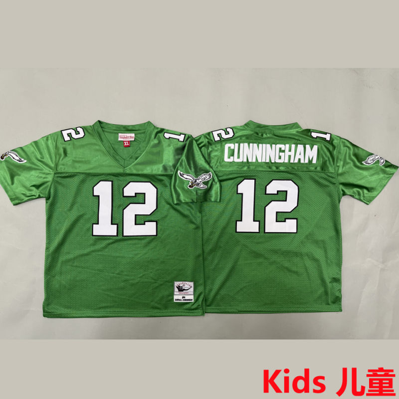 CUNNINGHAM #12 Philadelphia Eagles Retro Kids NFL Jersey