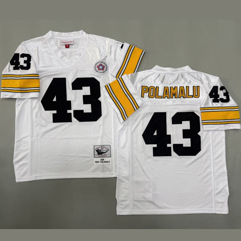 POLAMALU #43 Men's Pittsburgh Steelers Retro NFL Jersey