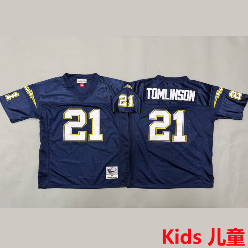 TOMLINSON #21 Los Angeles Chargers Retro Kids NFL Jersey
