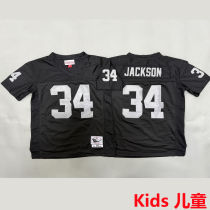 JACKSON #34 Las Vegas Raiders Retro Kids NFL Jersey 突袭者