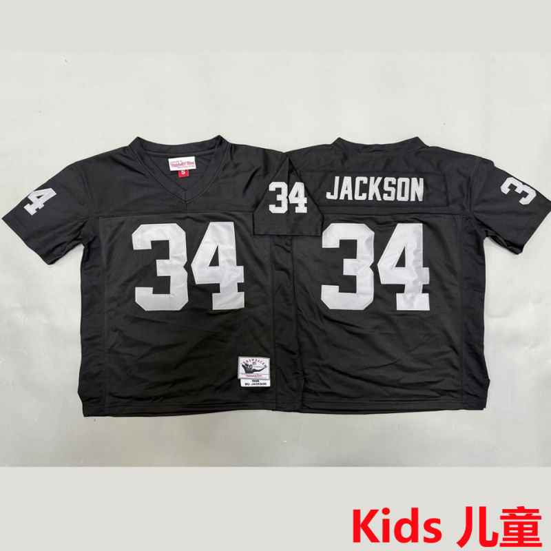 JACKSON #34 Las Vegas Raiders Retro Kids NFL Jersey