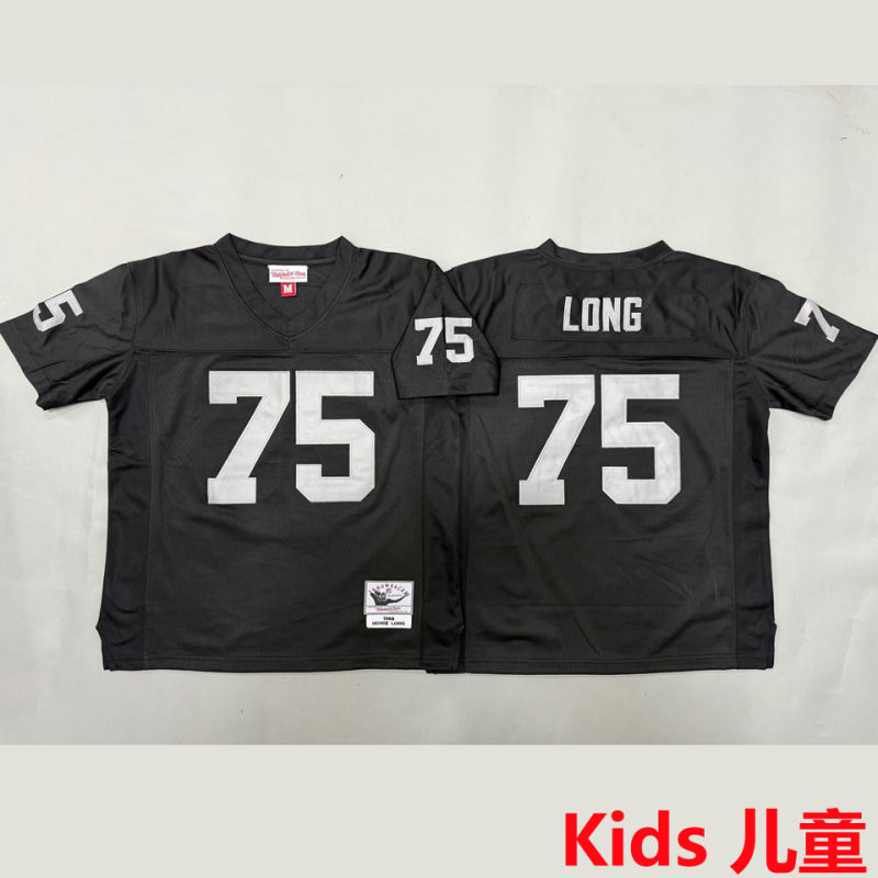 LONG #75 Las Vegas Raiders Retro Kids NFL Jersey