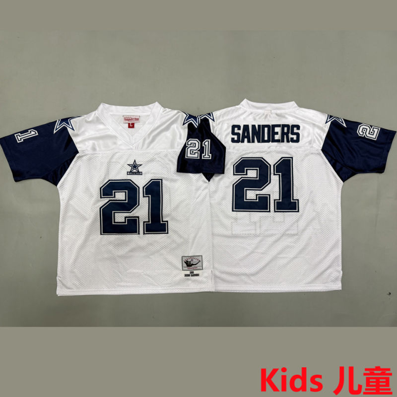 SANDERS #21 Dallas Cowboys Retro Kids NFL Jersey