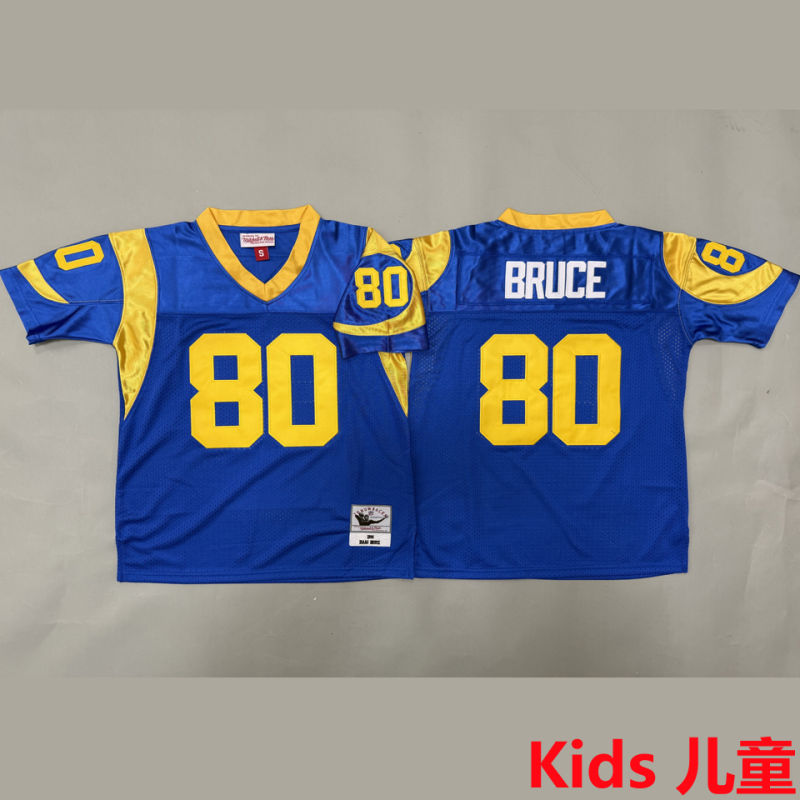 BRUCE #80 Los Angeles Rams Retro Kids NFL Jersey