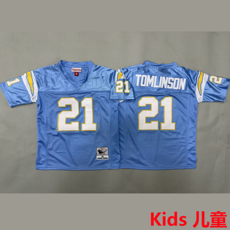SEAU #55 Los Angeles Chargers Retro Kids NFL Jersey