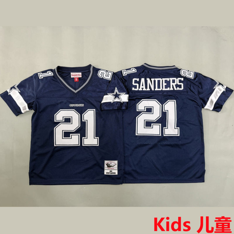 SANDERS #21 Dallas Cowboys Retro Kids NFL Jersey