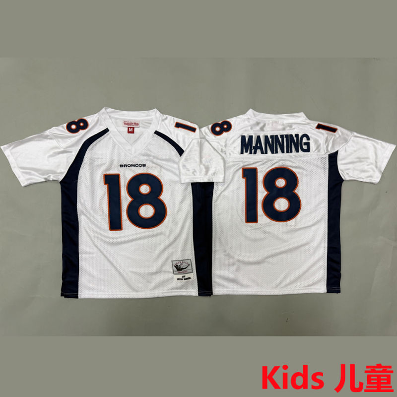 MANNING #18 Denver Broncos Retro Kids NFL Jersey