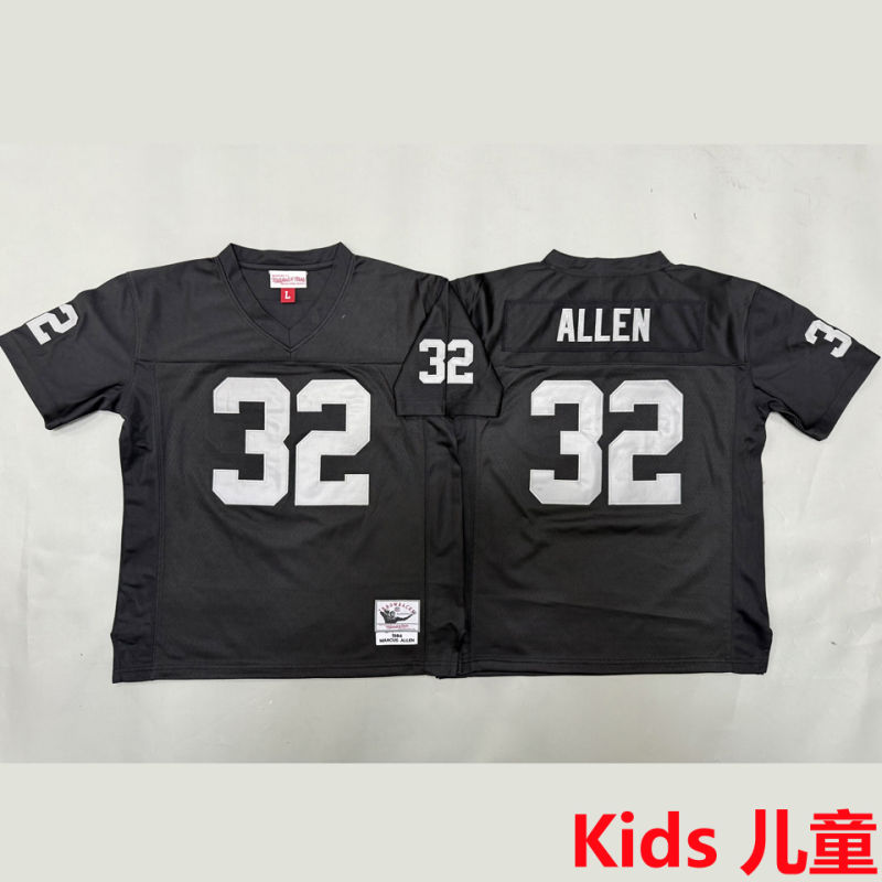 ALLEN #32 Las Vegas Raiders Retro Kids NFL Jersey