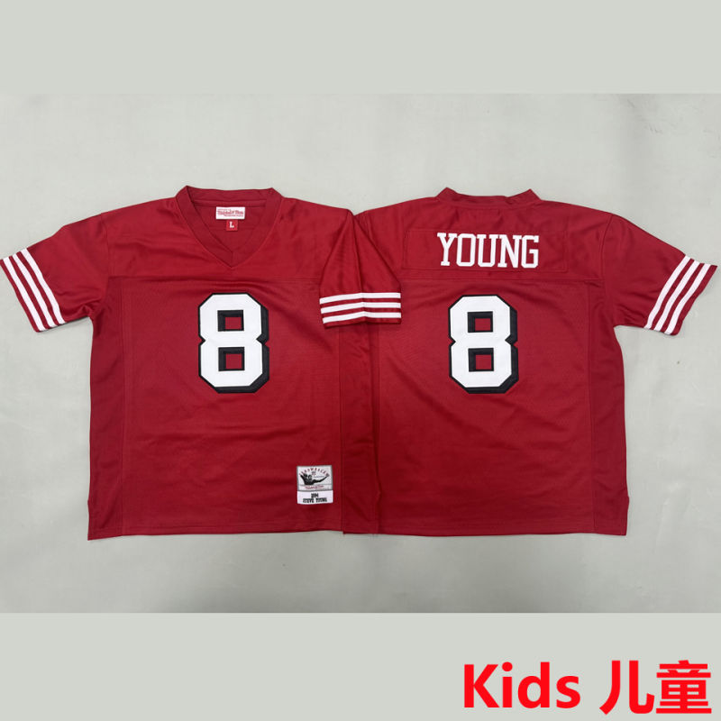 YOUNG #8 San Francisco 49ers Retro Kids NFL Jersey #49