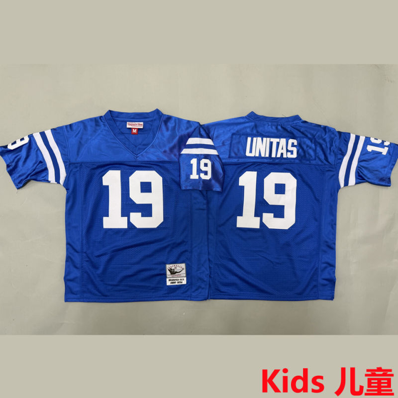 UNITAS #19 Indianapolis Colts Retro Kids NFL Jersey